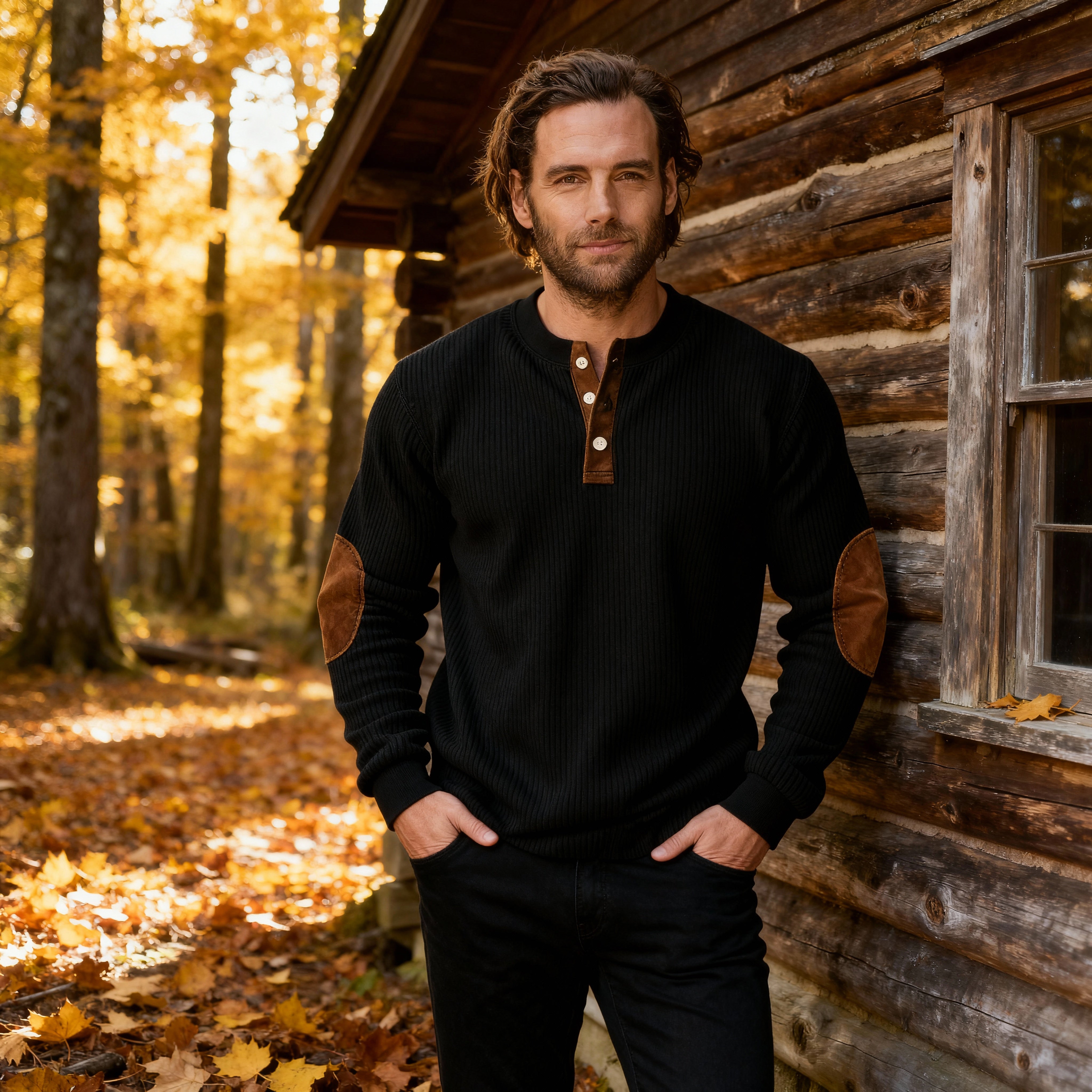 Luc | Casual Colorblock Henley Collar Long Sleeve Sweatshirt - Rob Stevenson