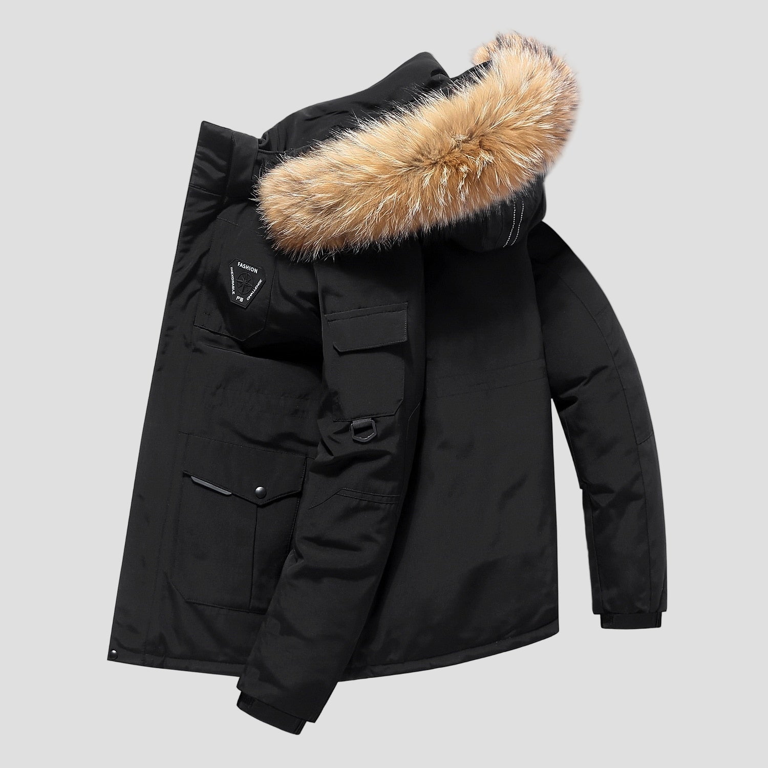 Noah | Winter Coat with Fur Collar