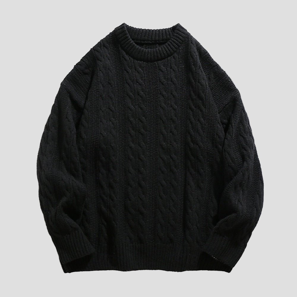 Landon | Men’s Ribbed Knit Crewneck Sweater - Rob Stevenson